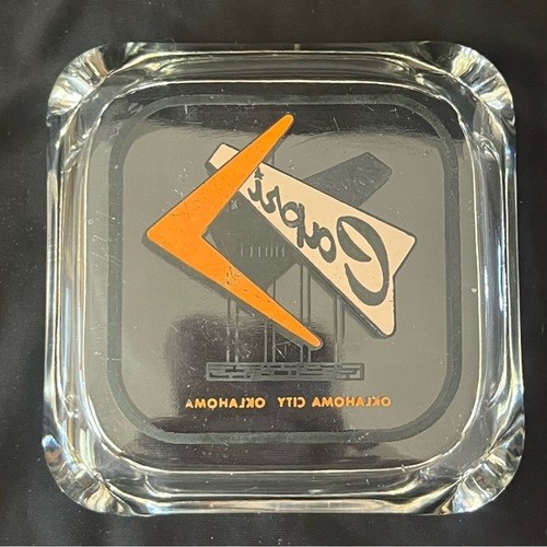 Vintage The Capri Hotel Oklahoma City Clear Glass Ashtray - photo 2