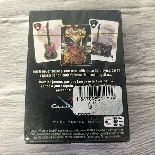 New Fender Custom Guitar Shop Playing Cards Single Deck - photo 2