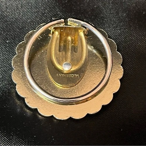 Vintage Signed West Germany Scarf Clip Gold Tone Filigree - photo 4
