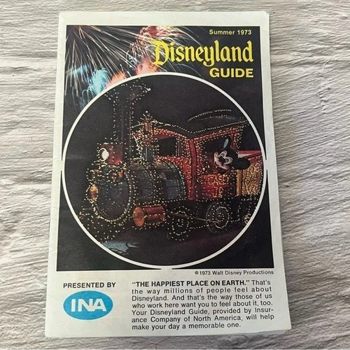 Vintage Summer 1973 Disneyland Guide Booklet