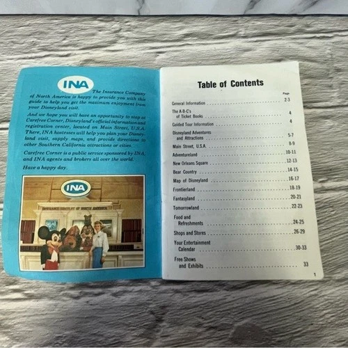 Vintage Summer 1973 Disneyland Guide Booklet - photo 2