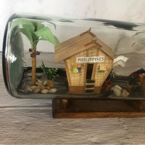 Philippines Village Diorama In A Bottle - photo 2