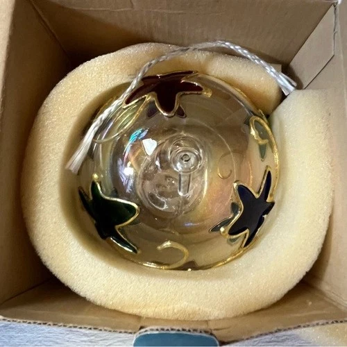 NIB Traditions Glass Blown Star Globe Hand Paint Oil - photo 5