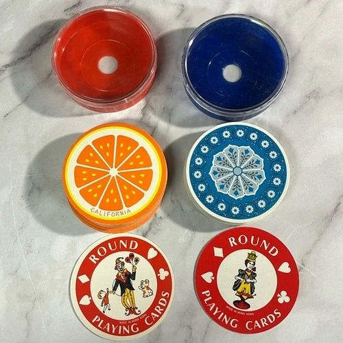 Vintage Round ABC Playing Cards 2 Full Decks