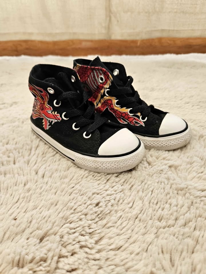 Converse Chuck Taylor Toddler Shoes –Chinese Dragon Design, Size