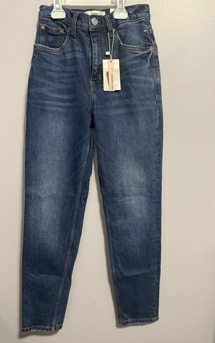 MANGO High-waisted Mom Comfort/Ankle blue jeans - photo 2
