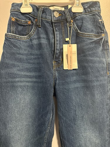 MANGO High-waisted Mom Comfort/Ankle blue jeans - photo 3