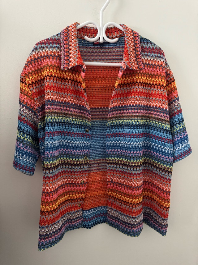 Colorful Knitted Cardigan (Men’s, Size L)