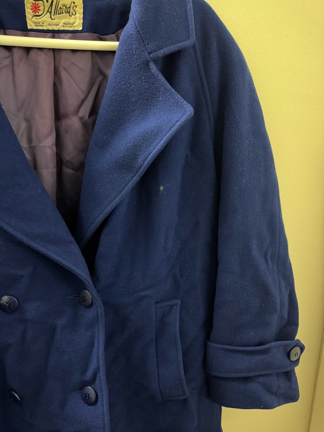 D’Allairds Wool Royal Blue Trench Coat (Women’s, Used) - photo 4