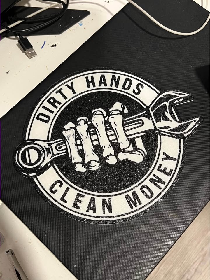 Dirty Hands Clean Money Sign - photo 2