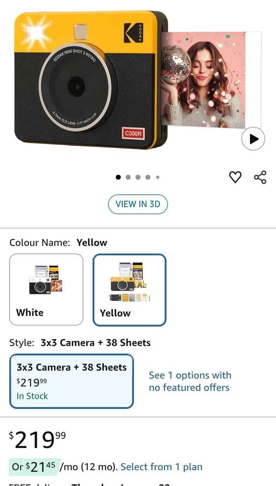 Kodak mini shot 3 retro with 30 additional sheets - photo 3