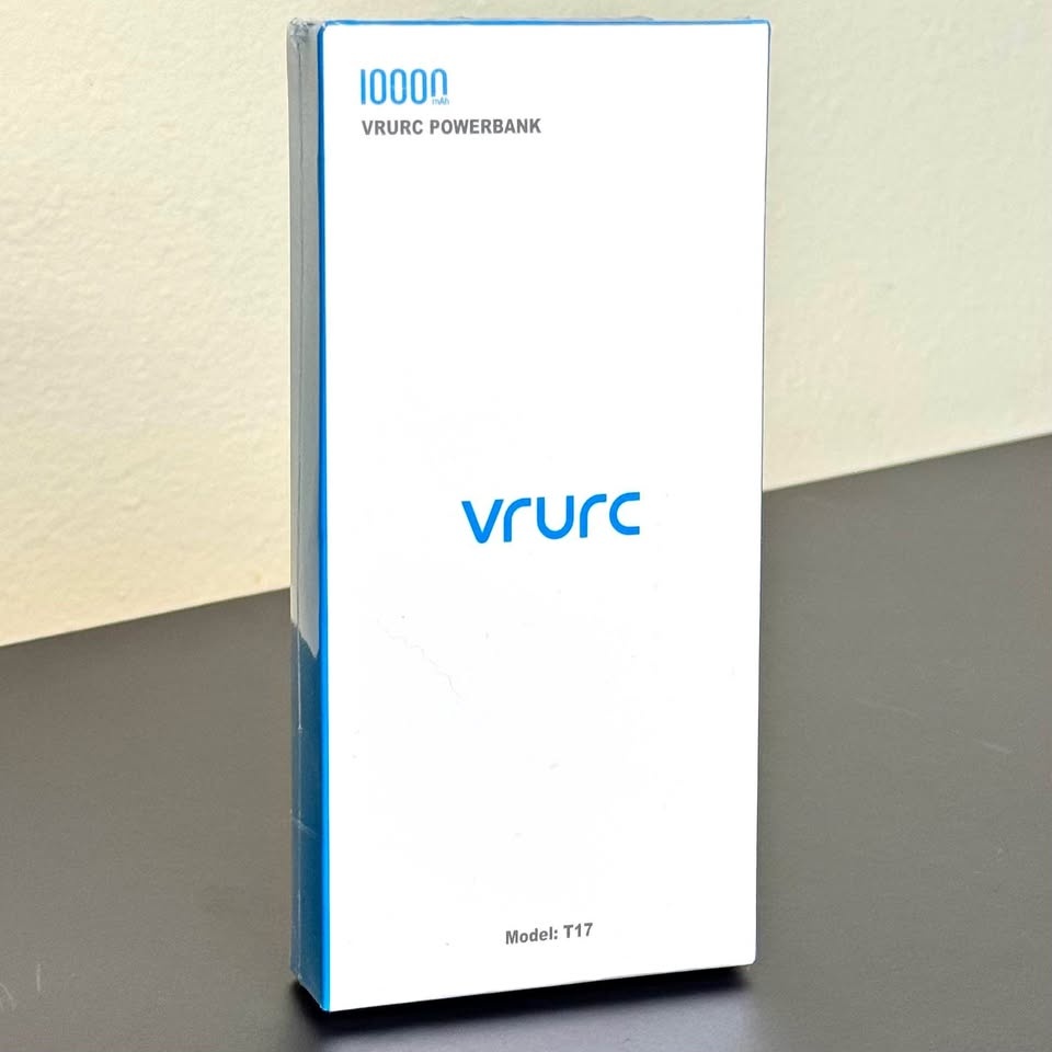 🔋⚡ VRURC Power Bank – 10,000mAh (Model T17) – New & Sealed