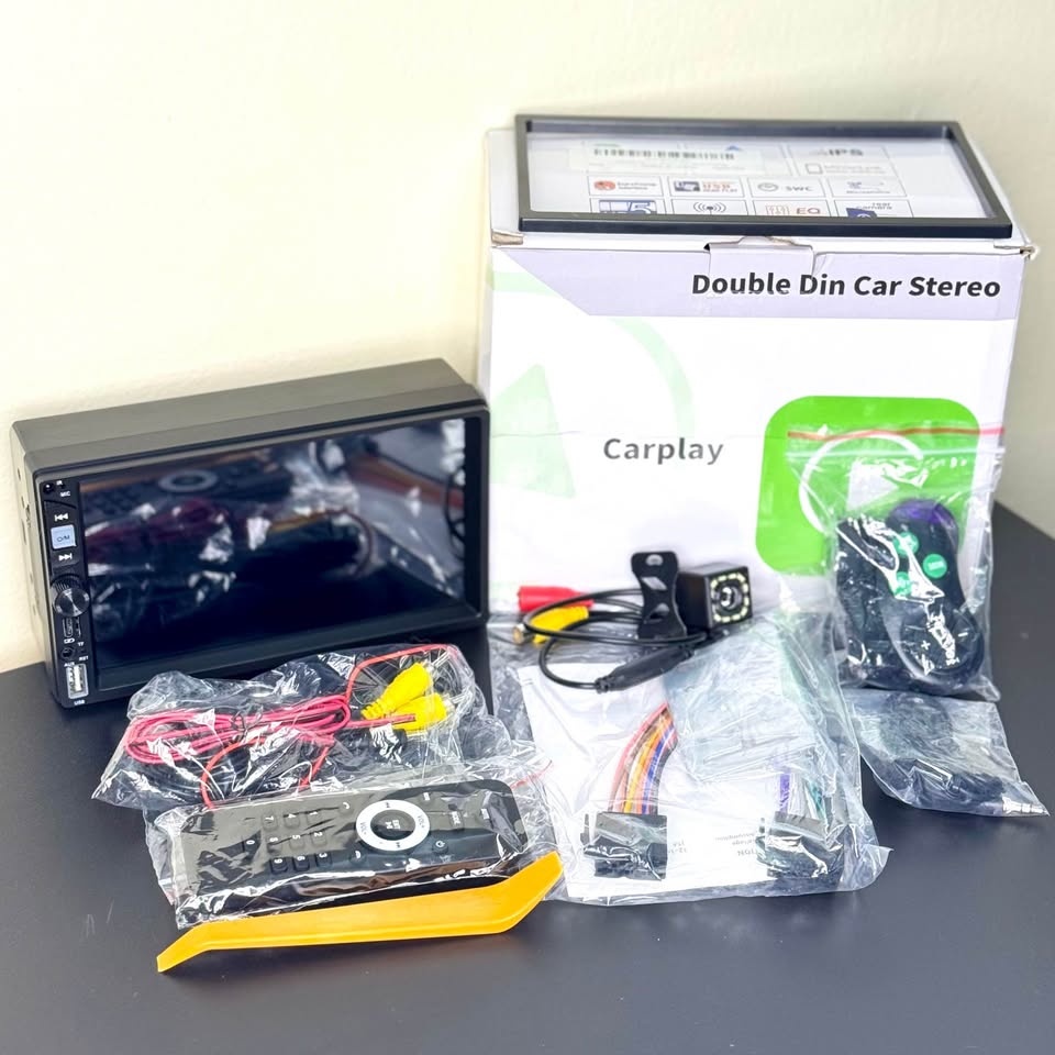 Double DIN Car Stereo w/ CarPlay & Android Auto + Camera - photo 3