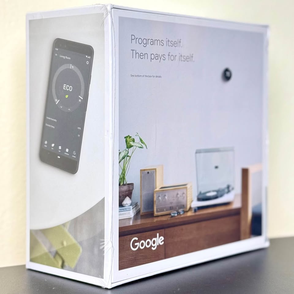 🌡️🏠 Google Nest Thermostat - Stainless Steel - Brand New - photo 2