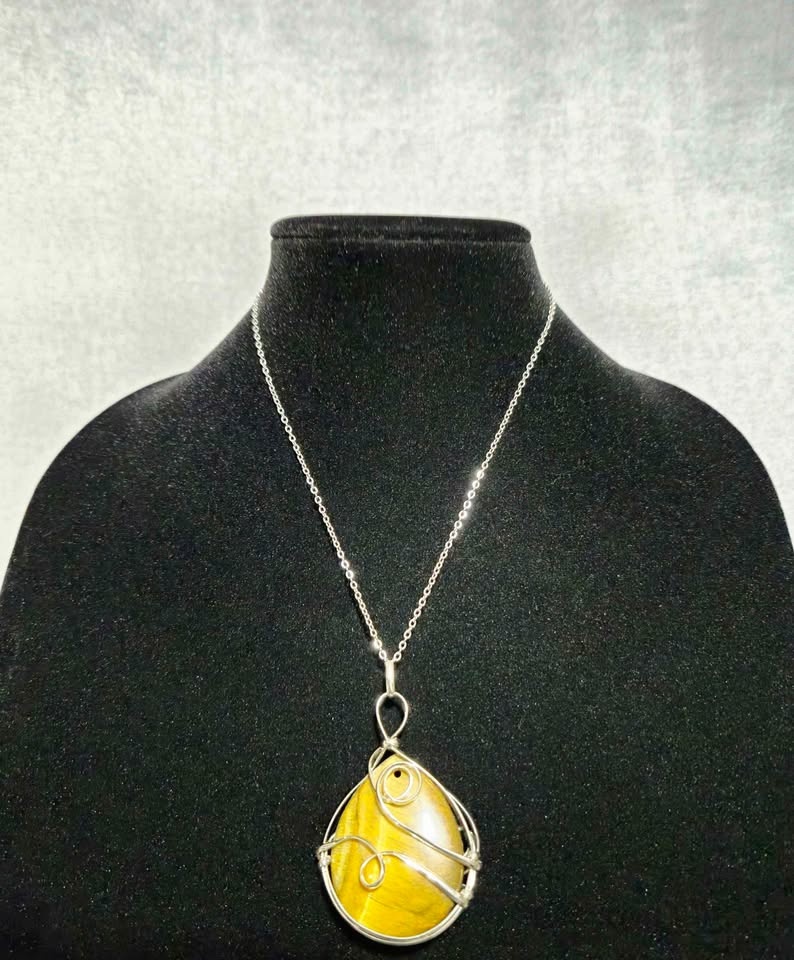Large Tiger Eye Pendant Necklace $80 - photo 5