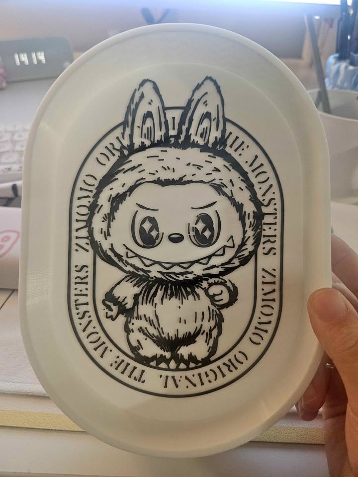 Cute Labubu Monster/Zimomo Art Tray | Aesthetic Desk & Jewelry D