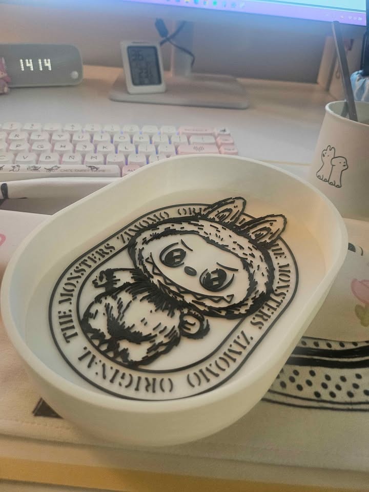 Cute Labubu Monster/Zimomo Art Tray | Aesthetic Desk & Jewelry D - photo 2