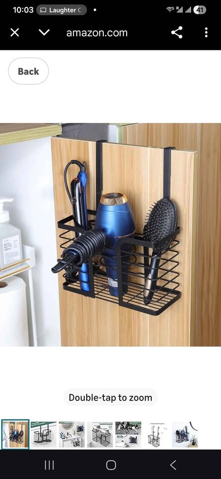 Hair Tool Organizer 3-in-1 Blow Dryer Holder Adjustable Height, - photo 2