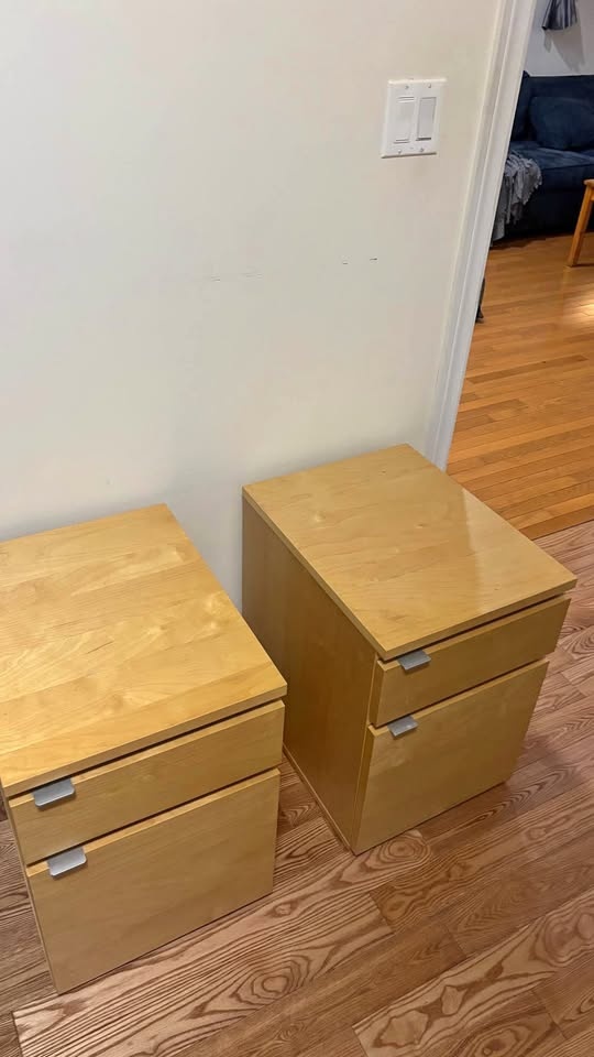 2 IKEA JONAS Nightstands