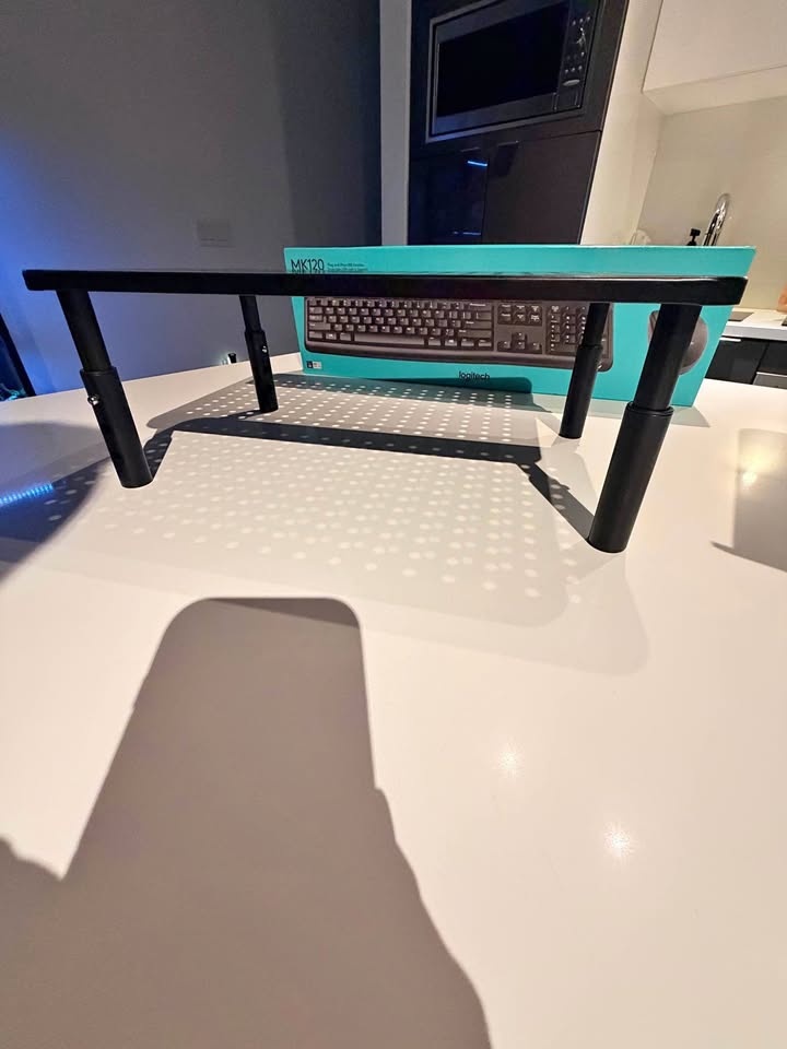 Monitor Stand Riser – Metal, Adjustable Height (Up to 20KG)