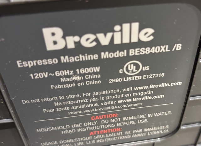 Breville Espresso Machine with Infuser (BES840XL) - photo 4