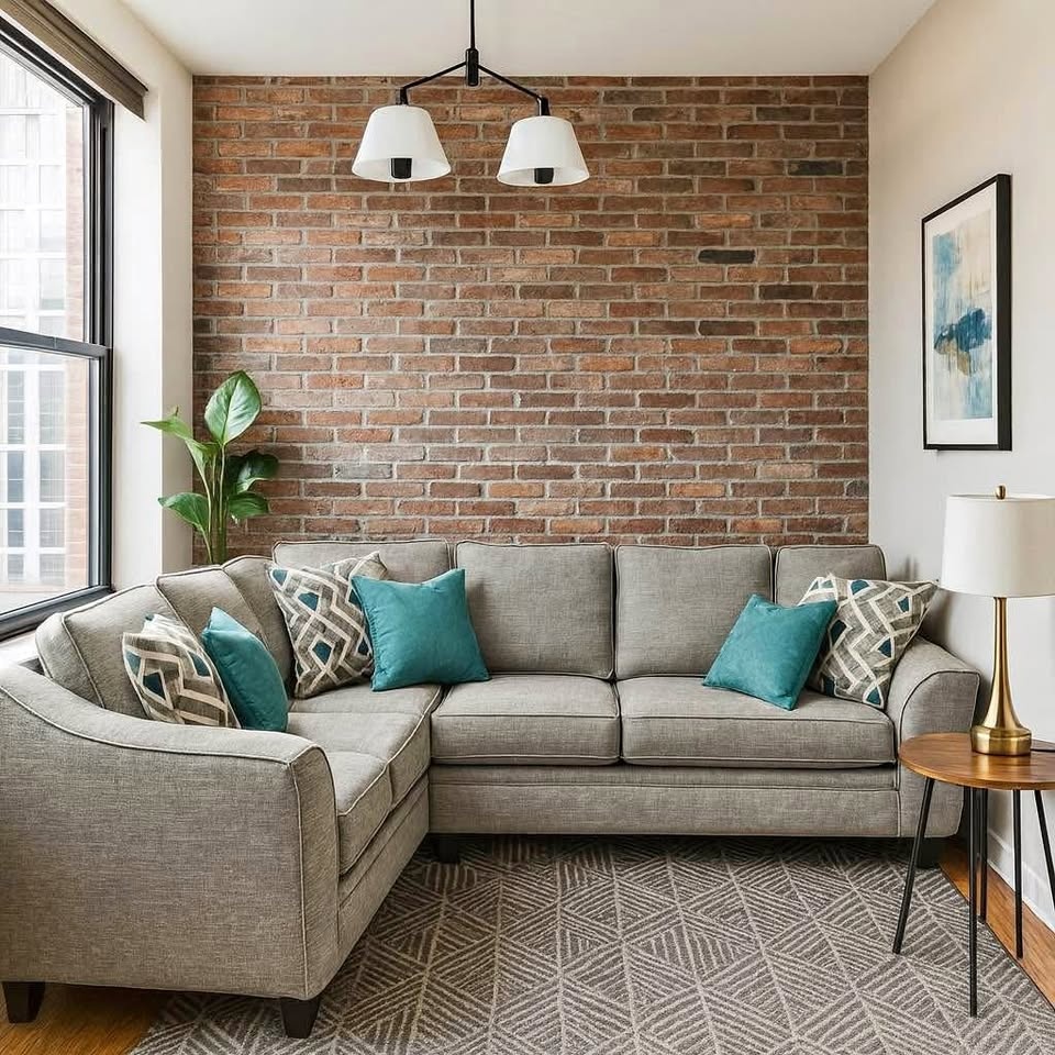 Sectional Sofa & Pillows