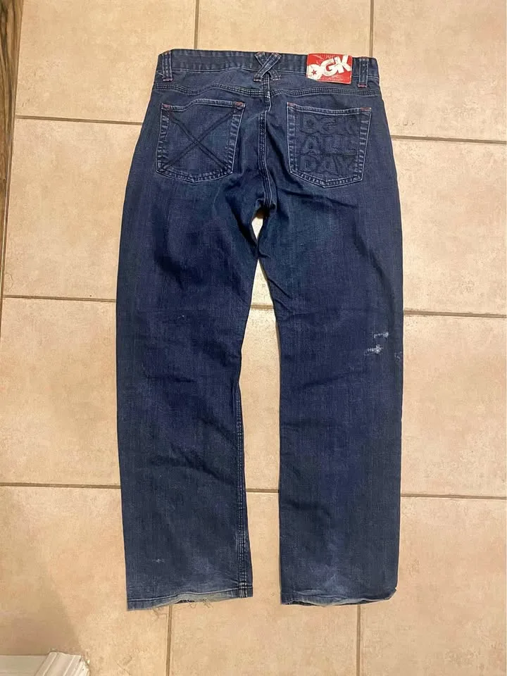 DKG denim baggy distressed jeans thumbnail