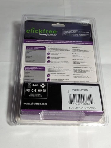 Clickfree Transformer CAB101 Backup Drive SEALED BRAND NEW - photo 4