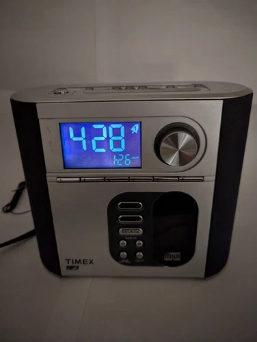 Timex T617S CD Alarm Clock Radio Nature Sounds MP3 WORKS GREAT