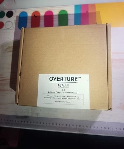Overture 2.85mm PLA Filament 1Kg Red NEW! Sealed! - photo 2
