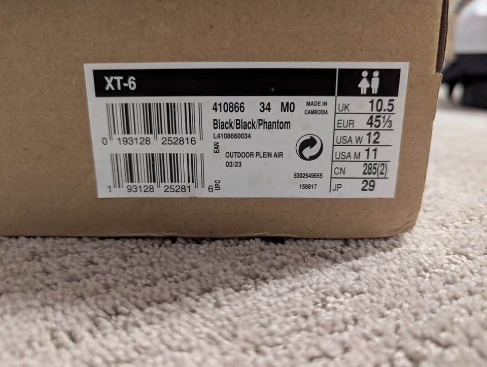 Salomon XT-6 US11 Black - photo 2