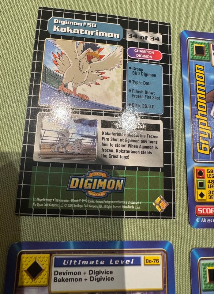 Vintage Digimon Trading Card Lot (1999–2001) - photo 2