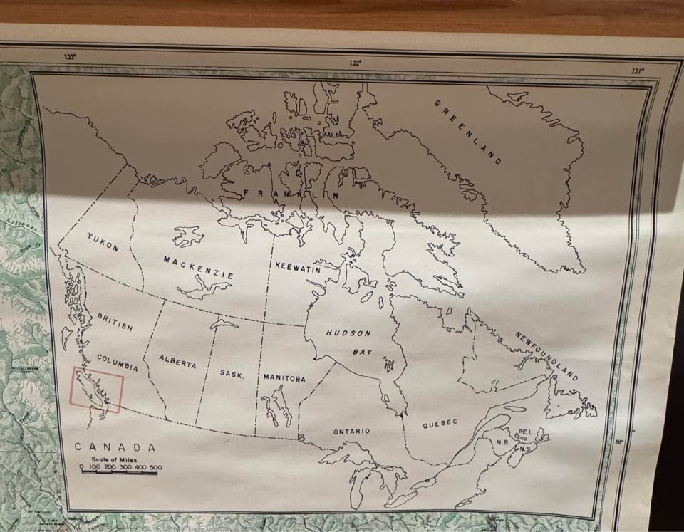 Vintage Wall Map – Southwestern British Columbia (c. 1963) - photo 2