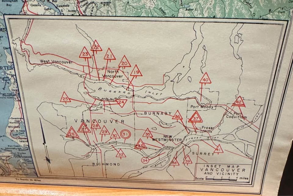Vintage Wall Map – Southwestern British Columbia (c. 1963) - photo 3