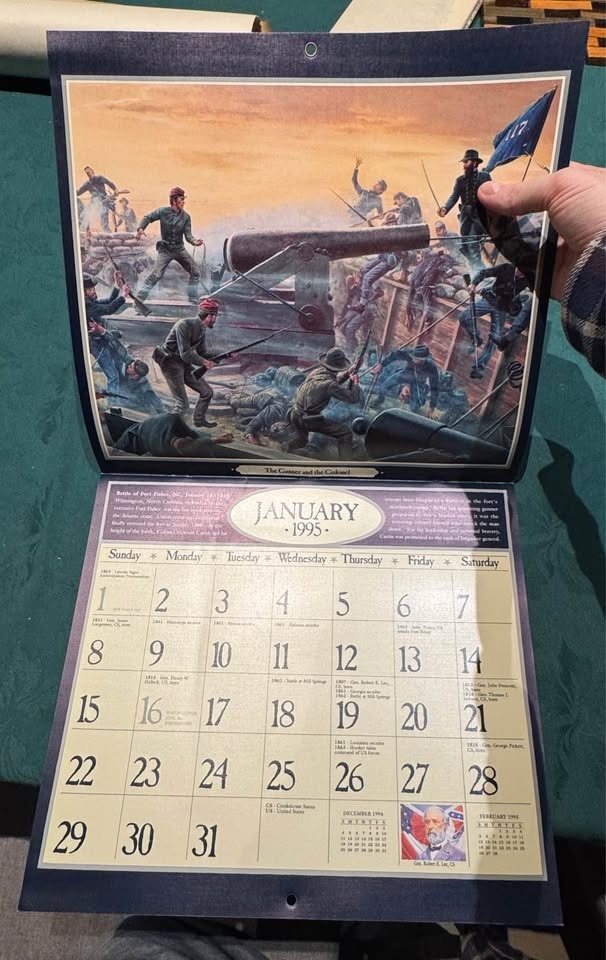 1995 Mort Künstler Civil War Calendar - photo 4