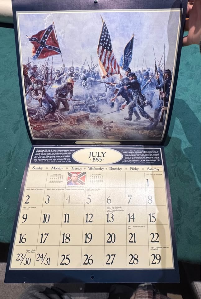 1995 Mort Künstler Civil War Calendar - photo 5