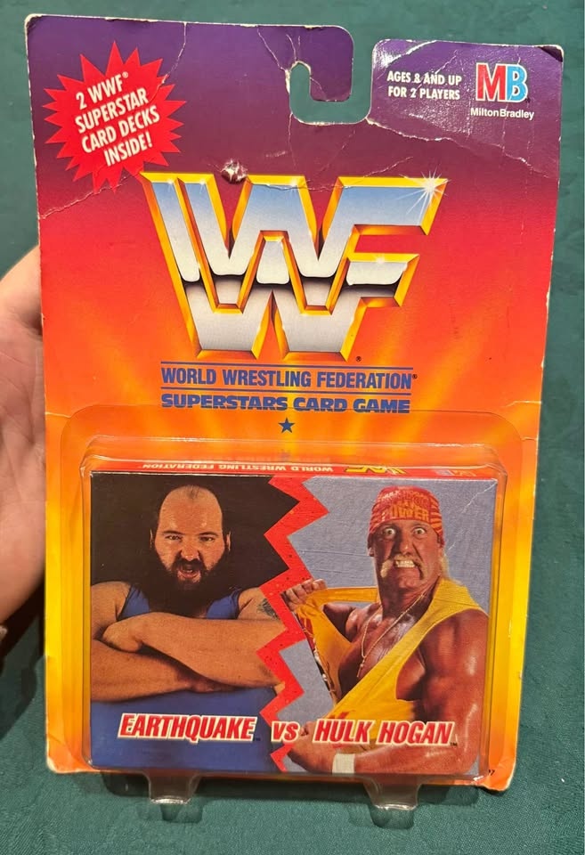 WWF Superstars Card Game – Earthquake vs Hulk Hogan Sealed