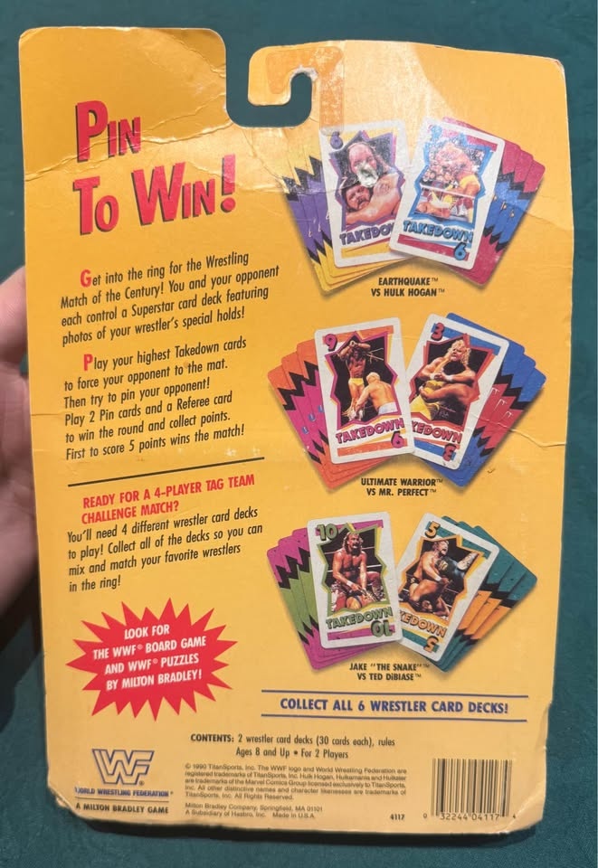 WWF Superstars Card Game – Earthquake vs Hulk Hogan Sealed - photo 2