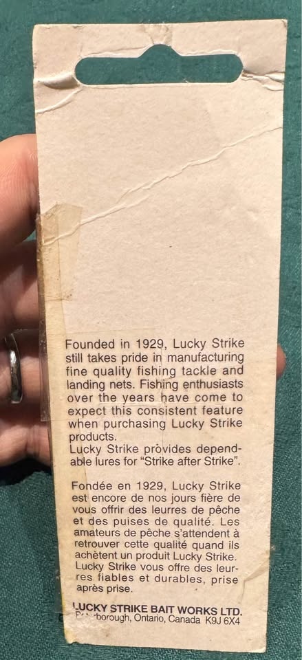 RCMP Coast Watch Lure - Lucky Strike (Vintage, Sealed) - photo 3