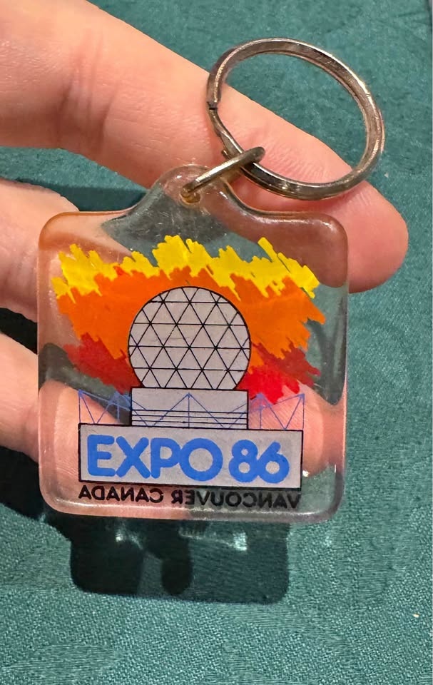 Expo 86 Vancouver Keychain Original Vintage World’s Fair Souveni