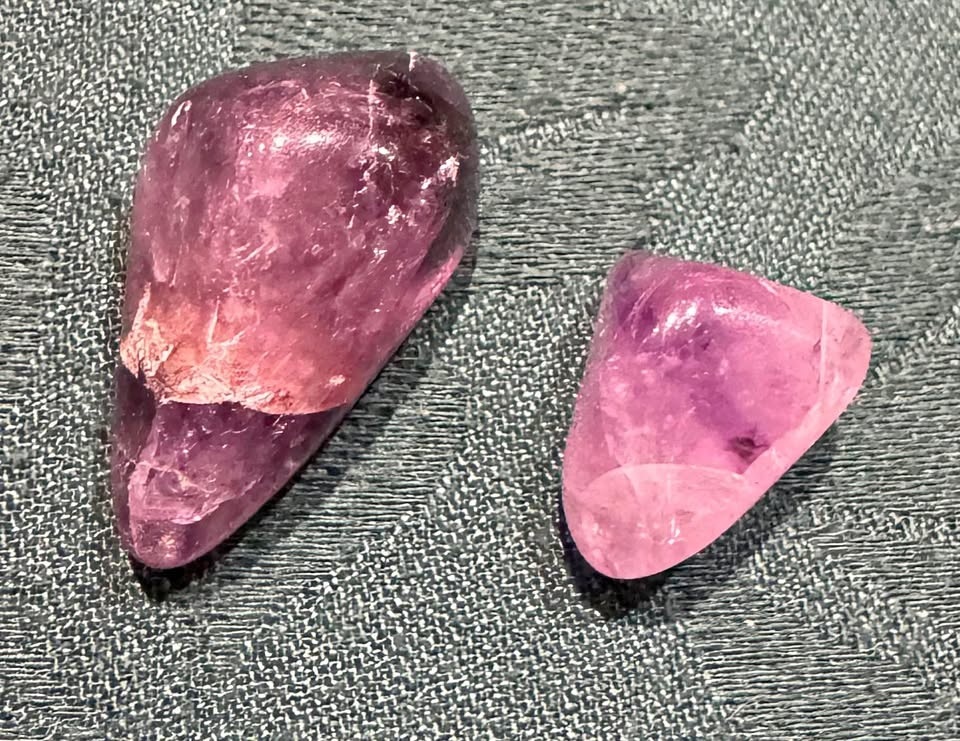 Natural Amethyst Crystals Polished Freeform (Lot of 2)