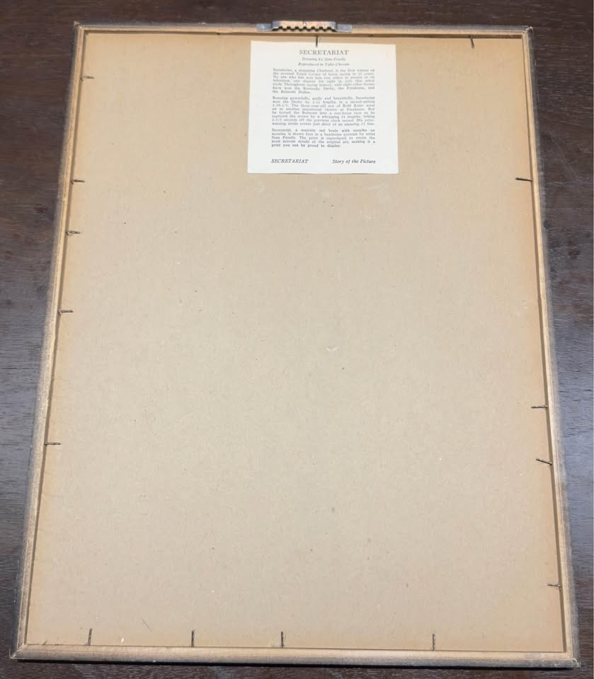 Secretariat Drawing by Stan Fenelle circa 1973 - photo 3