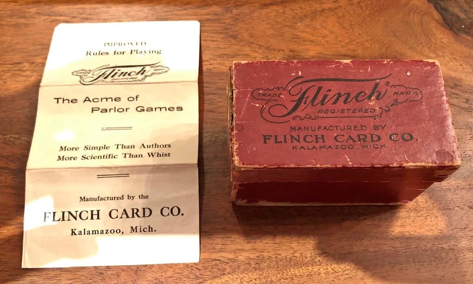 1913 FLINCH CARD GAME Flinch Card Co Kalamazoo, Mich - Antique