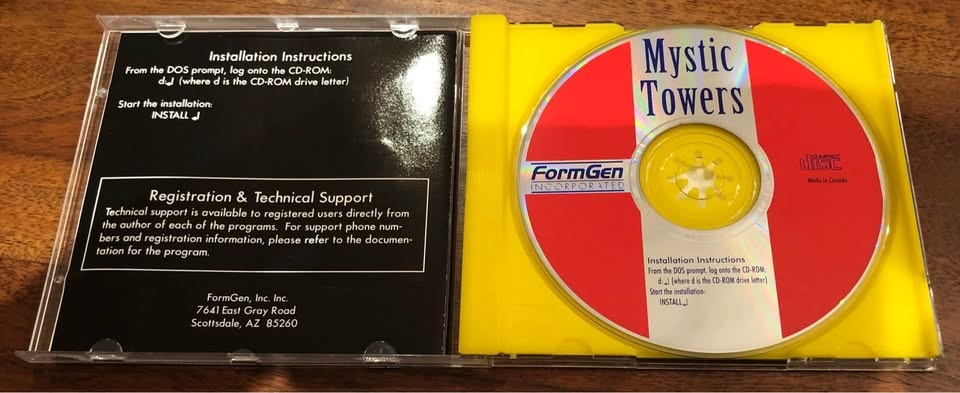 Mystic Towers (PC, DOS, 1994) Rare Apogee Game CD CIB Big Box - photo 4
