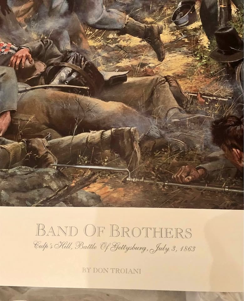 Band of Brothers Signed Artists Proof Gettysburg Litho