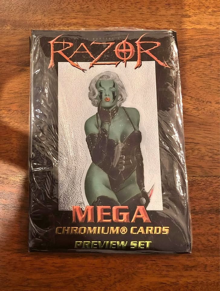 Razor Mega Jumbo Chromium Cards Preview 7 Card Set 🥕