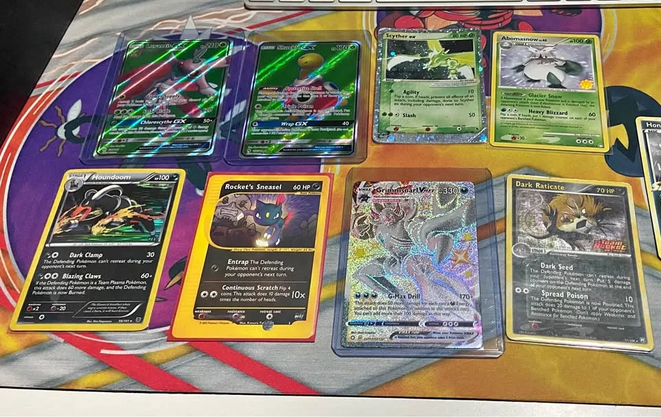 Grass and dark Pokémon cards thumbnail