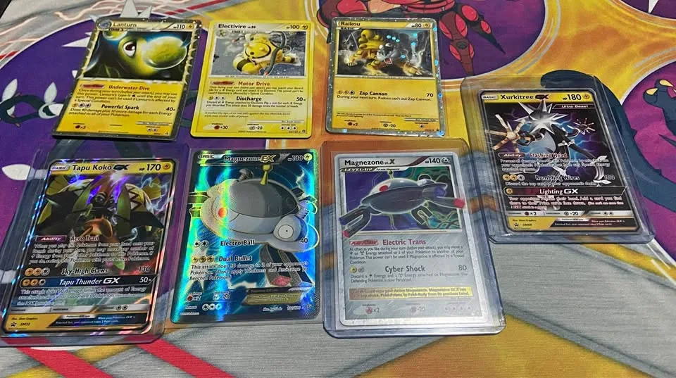 Electric Pokémon cards thumbnail