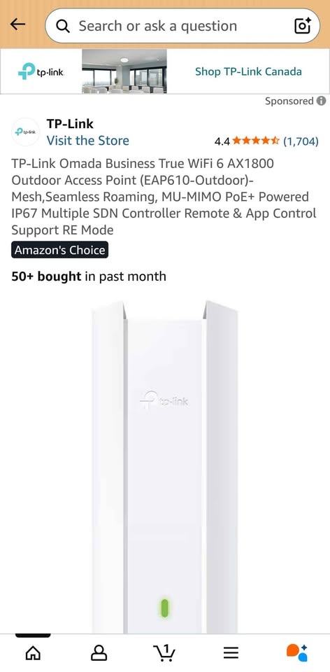 TP-Link Omada WiFi 6 AX1800 Outdoor Access Point - photo 2
