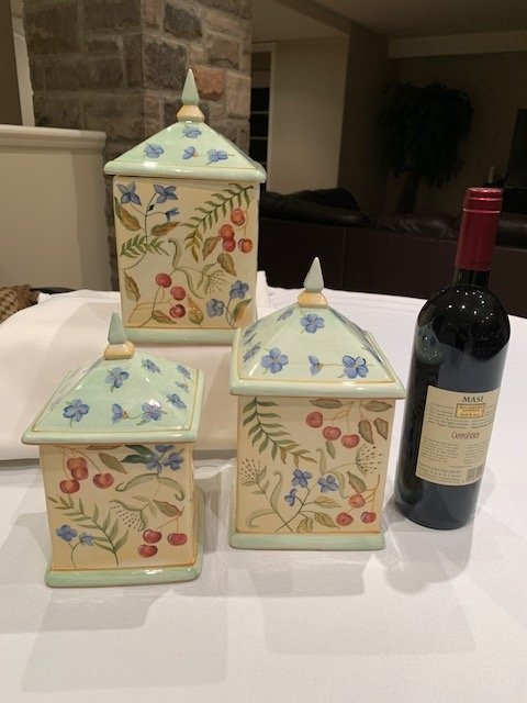 Cannisters Vintage Capriware 1980's Ceramic Kitchen Cannisters - photo 4